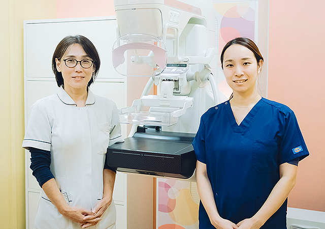 「マンモグラフィ検査」女性技師｜大阪市住之江区北加賀屋　南港病院