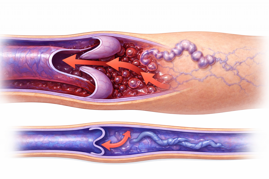 下肢静脈瘤 血管逆流